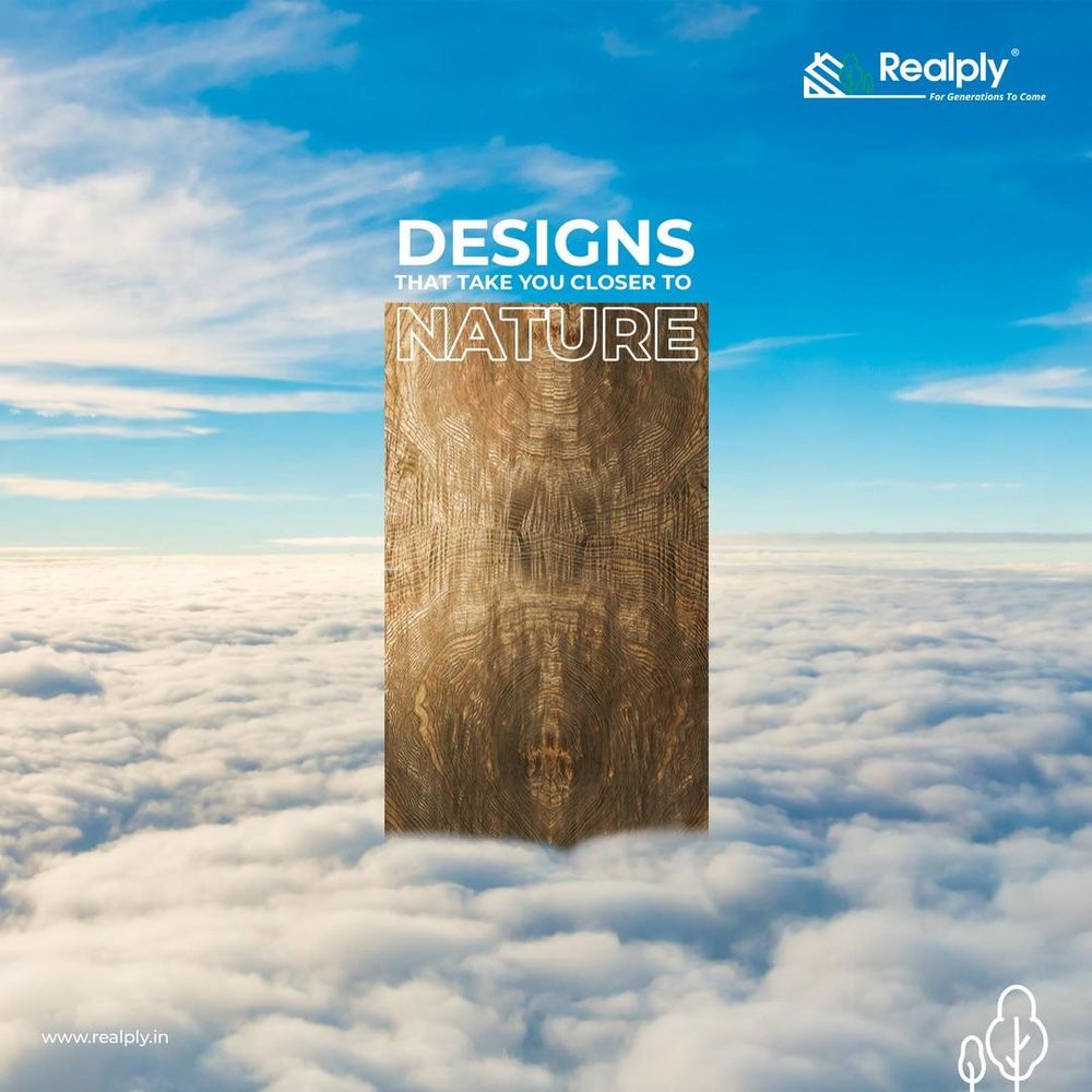 Realply veneer panel standing above the clouds